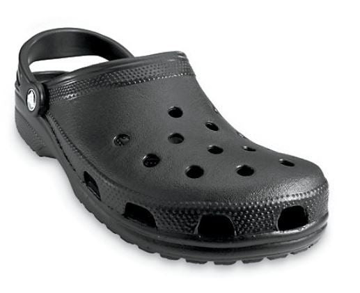 Crocs Black Classic Womens Comfort Clogs 10001-001L