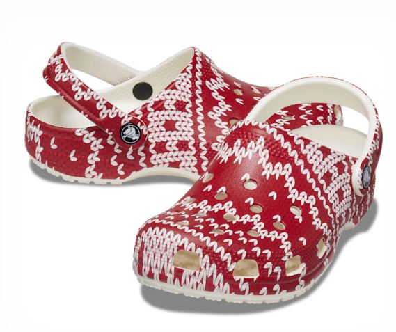 Crocs Classic Holiday Sweater Graphic Women's Clogs 209237-90H