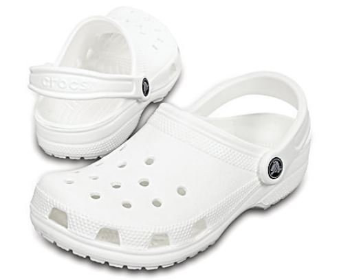 Crocs White Classic Womens Comfort Clogs 10001-100