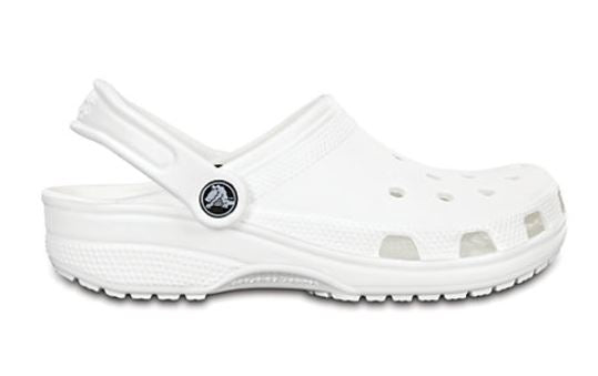 Crocs White Classic Womens Comfort Clogs 10001-100