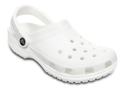 Crocs White Classic Womens Comfort Clogs 10001-100