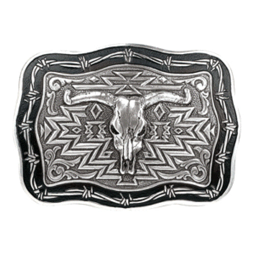Crumrine Silver Vintage Steer Skull Buckle 38026