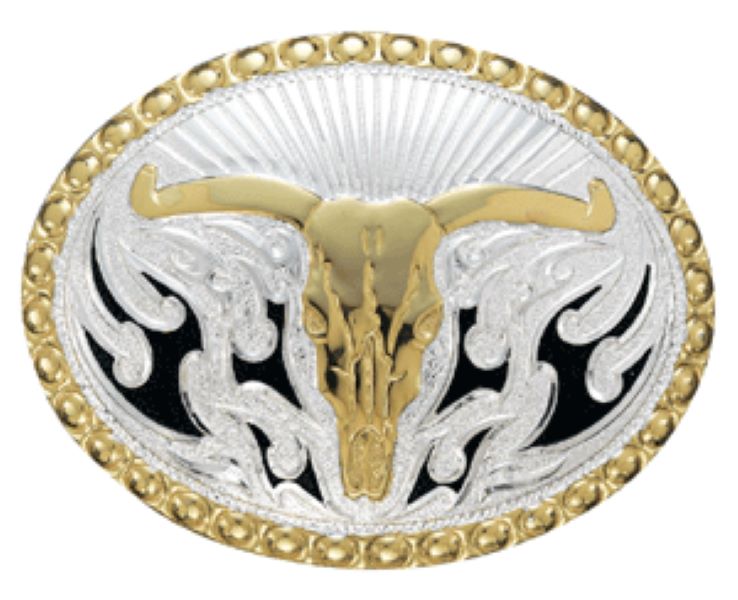 Crumrine Southwestern Steer Flame Buckle C11168