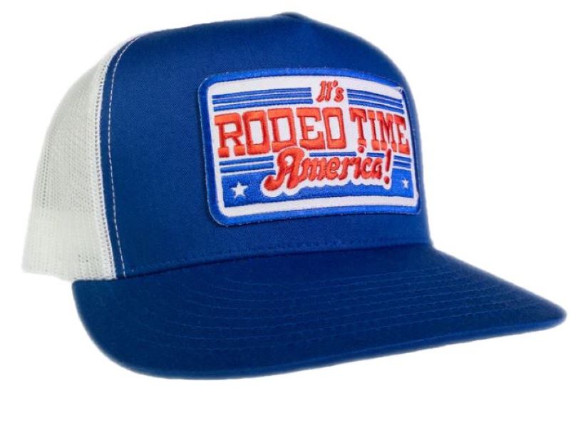 Dale Brisby Blue/White Mesh It's Rodeo Time America Flatbill Cap C-80