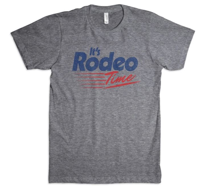 DALE BRISBY FAST TRACK HEATHER GREY RODEO TIME TEE T - 58