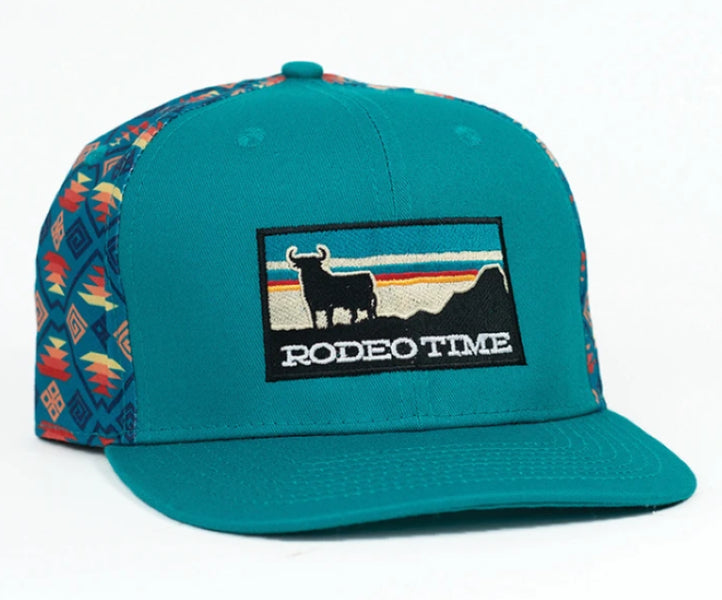 Dale Brisby Sunset Santa Fe Back/Teal Flat Bill Cap C- 47