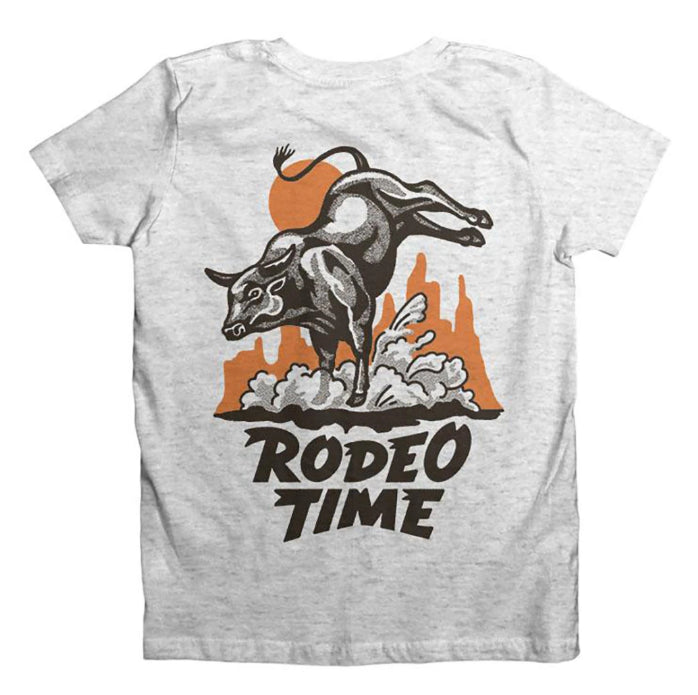 Dale Brisby White Fleck Kids Rodeo Time Rope Tee Shirt T-K08