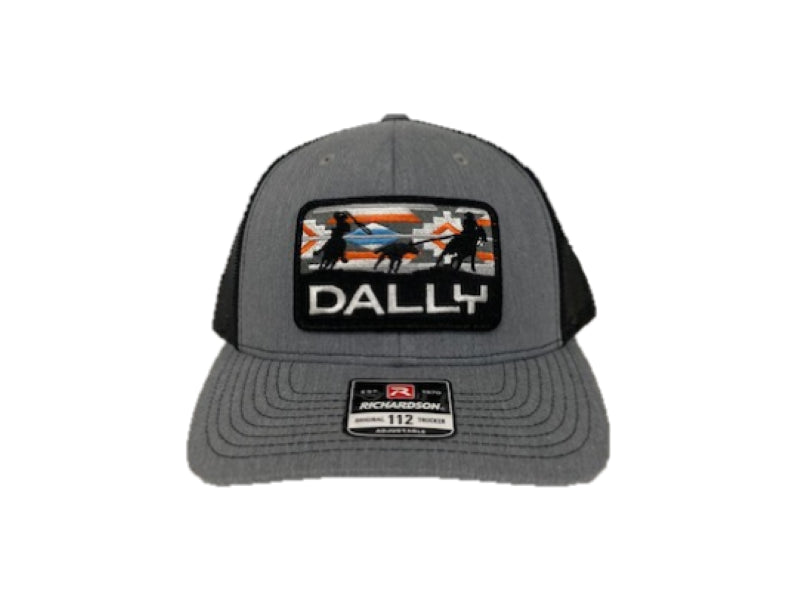 Dally Up Grey and Black Aztec Pattern Logo Patch Cap DALLY512