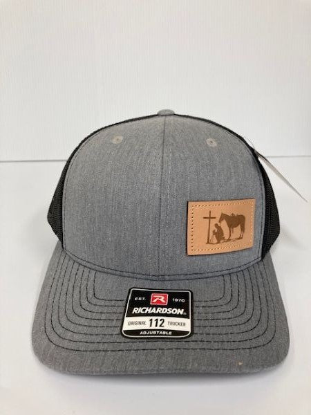 Dally Up Heather/Black Dally 310 Men's Cap with Praying Cowboy Patch DALLY310