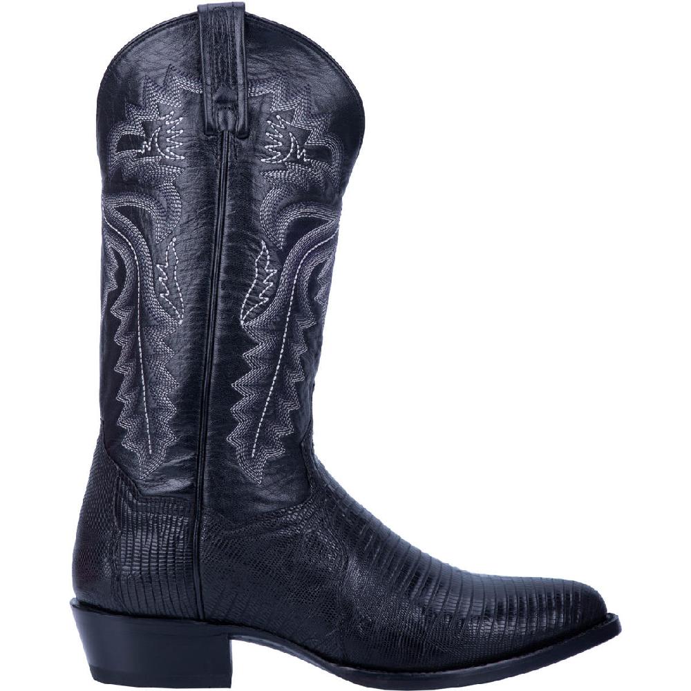 Dan Post Black Winston Lizard Mens Western R Toe Boots DP3050