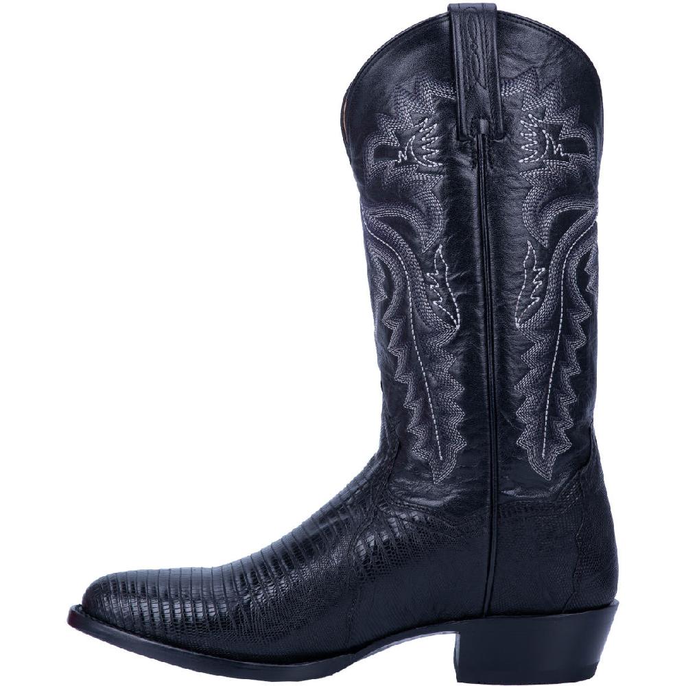 Dan Post Black Winston Lizard Mens Western R Toe Boots DP3050