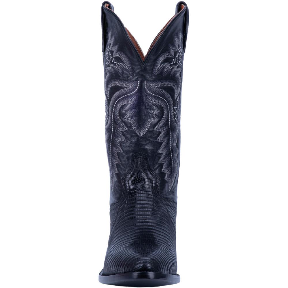 Dan Post Black Winston Lizard Mens Western R Toe Boots DP3050