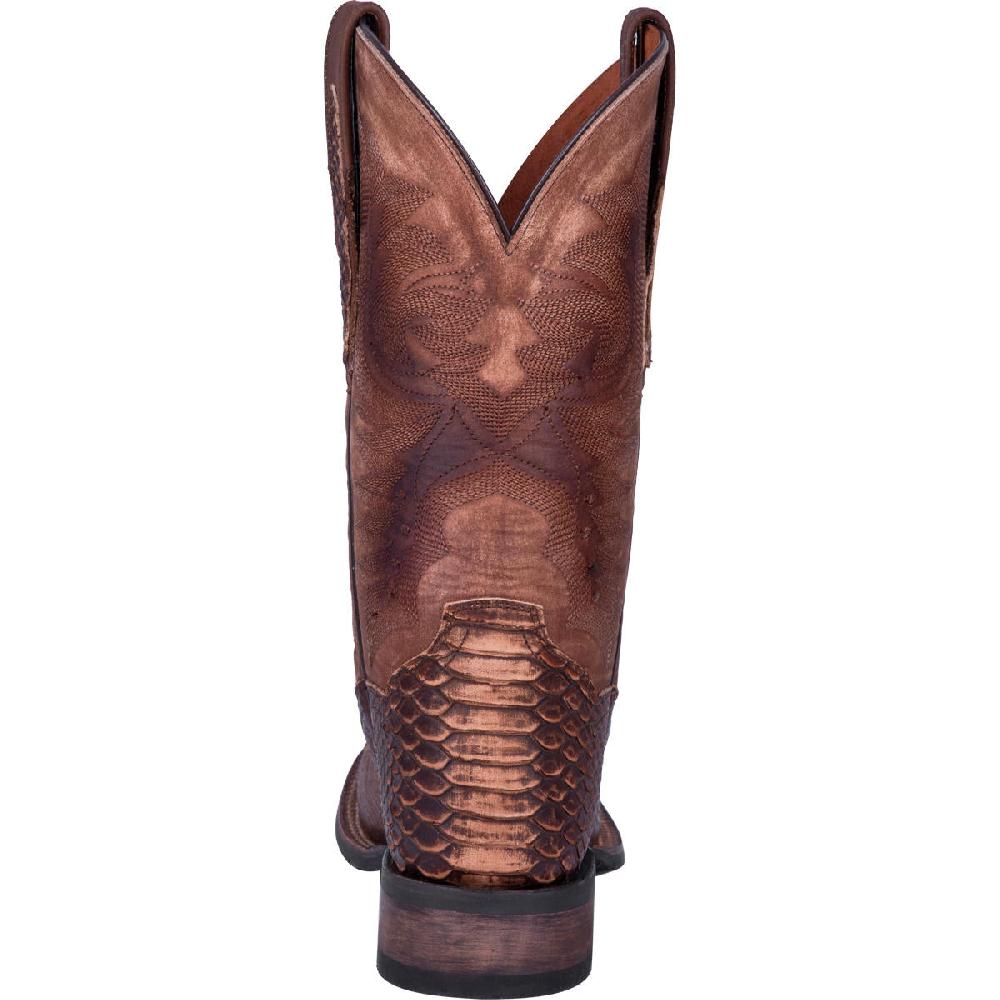 Dan Post Brown KA Mens Square Toe Snake Western Boots DP4526