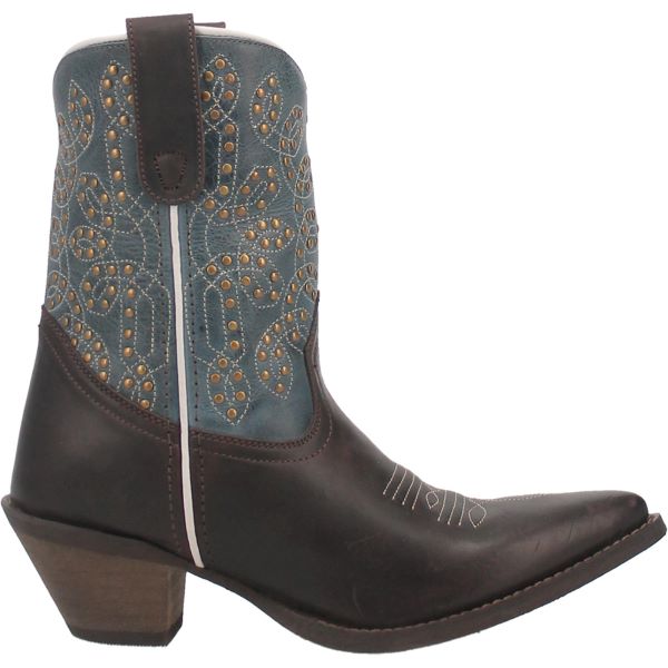 Dan Post Chocolate And Turquoise Randee Womens Western Boots LA1035