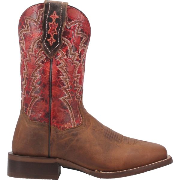 Dan Post Dark Tan And Red Killeen Mens Western Boots DP4813