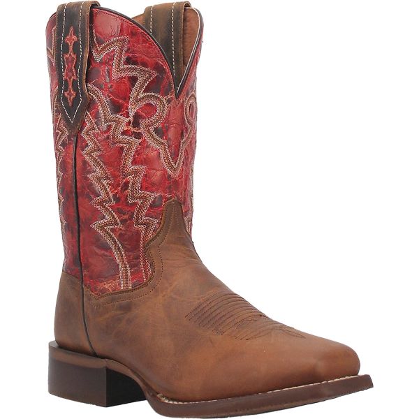 Dan Post Dark Tan and Red Killeen Mens Western Boots DP4813