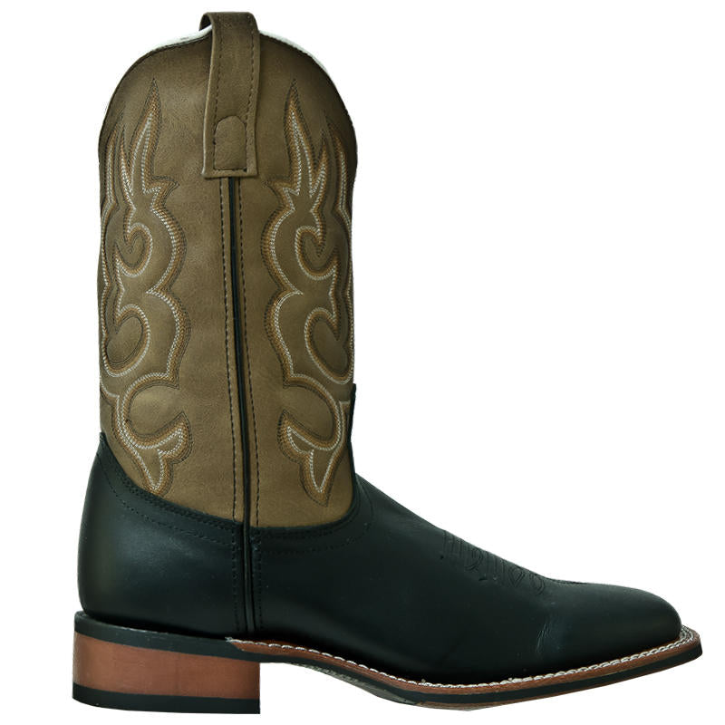 Dan Post Laredo Black/Sand Lodi Mens Square Toe Western Boots 7877 **ONLINE ONLY**