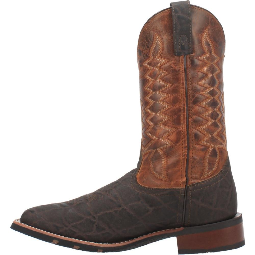 Dan Post Laredo Brown Broad Square Toe Mens Boots 7855