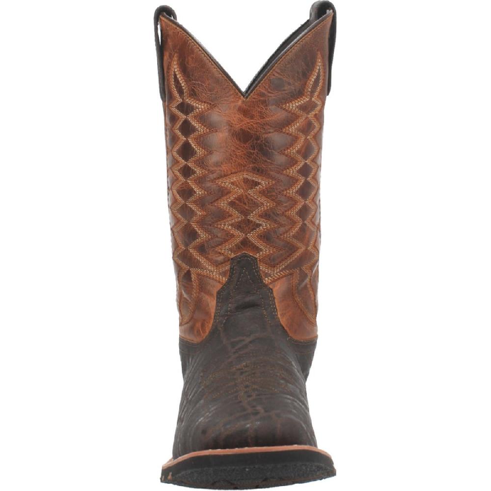 Dan Post Laredo Brown Broad Square Toe Mens Boots 7855