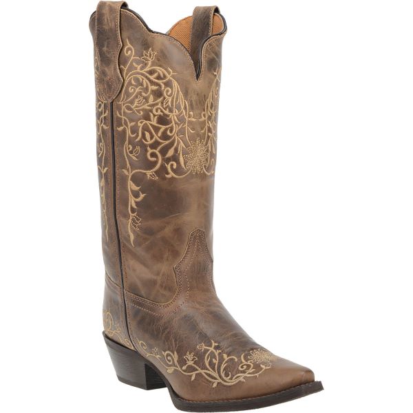 Dan Post Laredo Jasmine Distressed Leather Embroidered Womens Boots 52177