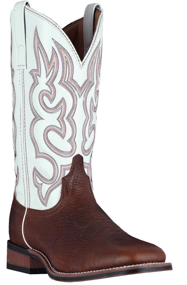 Dan Post Laredo Redwood/White Lodi Mens Square Toe Western Boots 7891