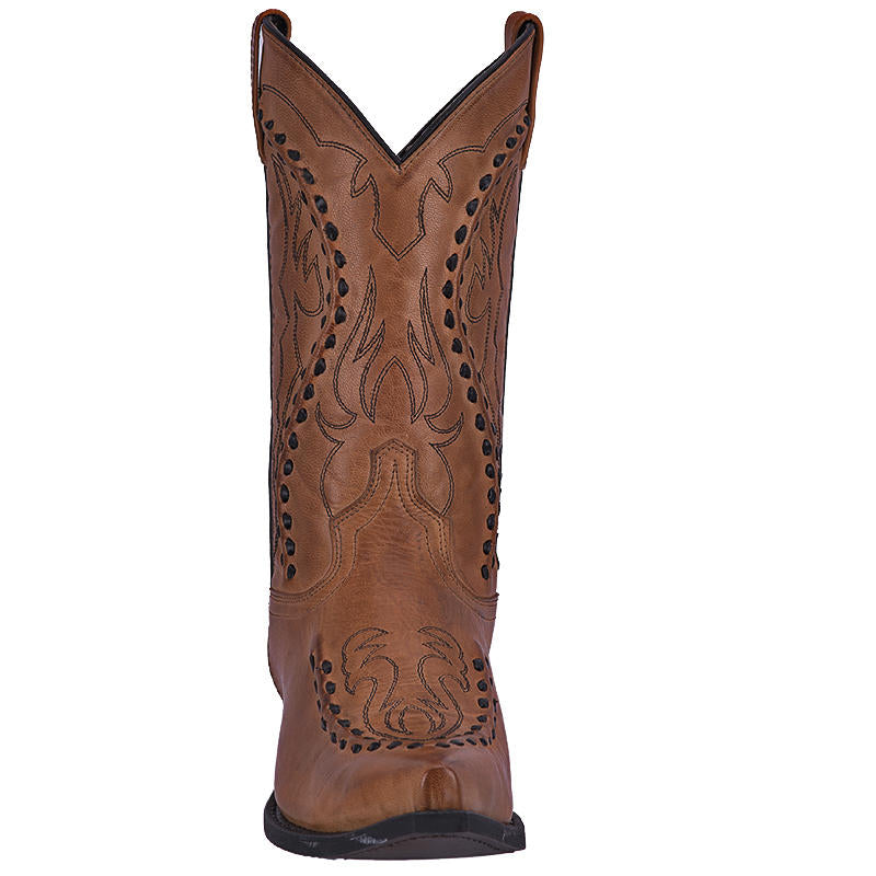 Dan Post Laredo Tan Goat Laramie Mens Snip Toe Western Boots 68432