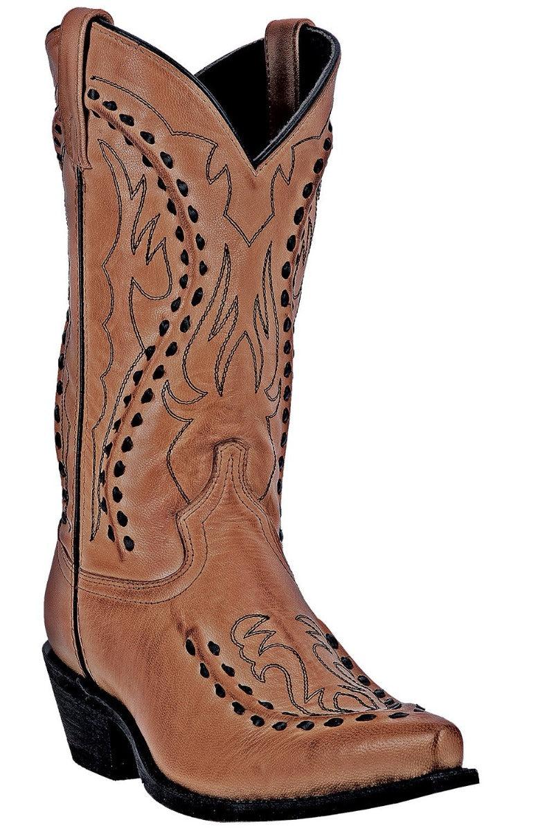 Dan Post Laredo Tan Goat Laramie Mens Snip Toe Western Boots 68432