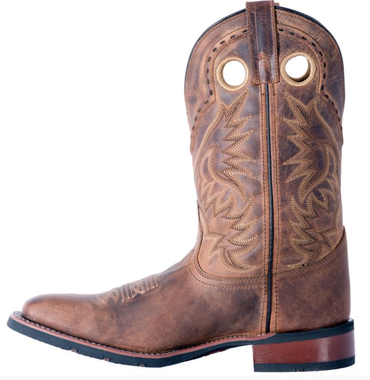 Dan Post Laredo Tan Kane Broad Square Toe Mens Western Boots 7812