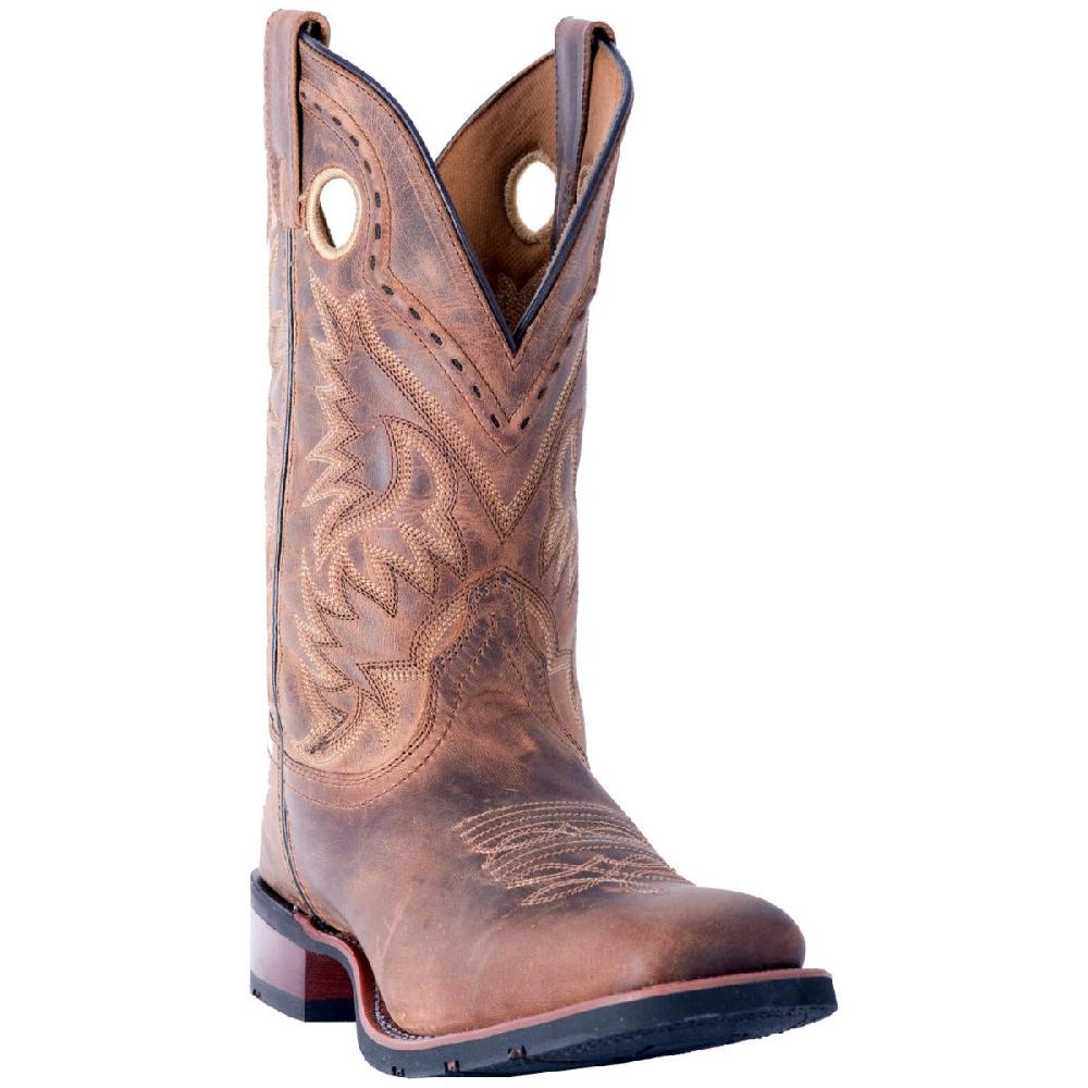 Dan Post Laredo Tan Kane Broad Square Toe Mens Western Boots 7812