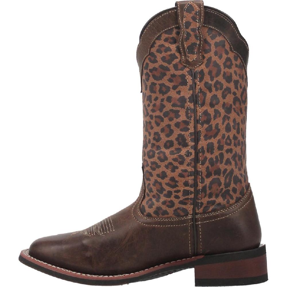 Dan Post Laredo Tan/Multi Leopard Women's Western Boots 5890