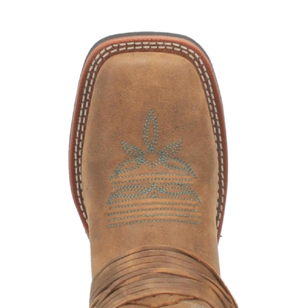 Dan Post Laredo Tan Sadie Womens Broad Square Toe Boots 5848