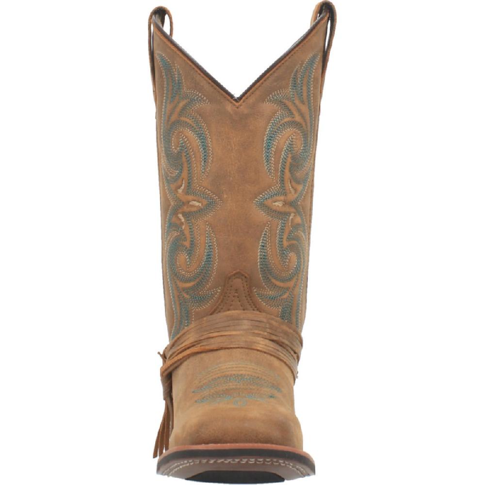 Dan Post Laredo Tan Sadie Womens Broad Square Toe Boots 5848