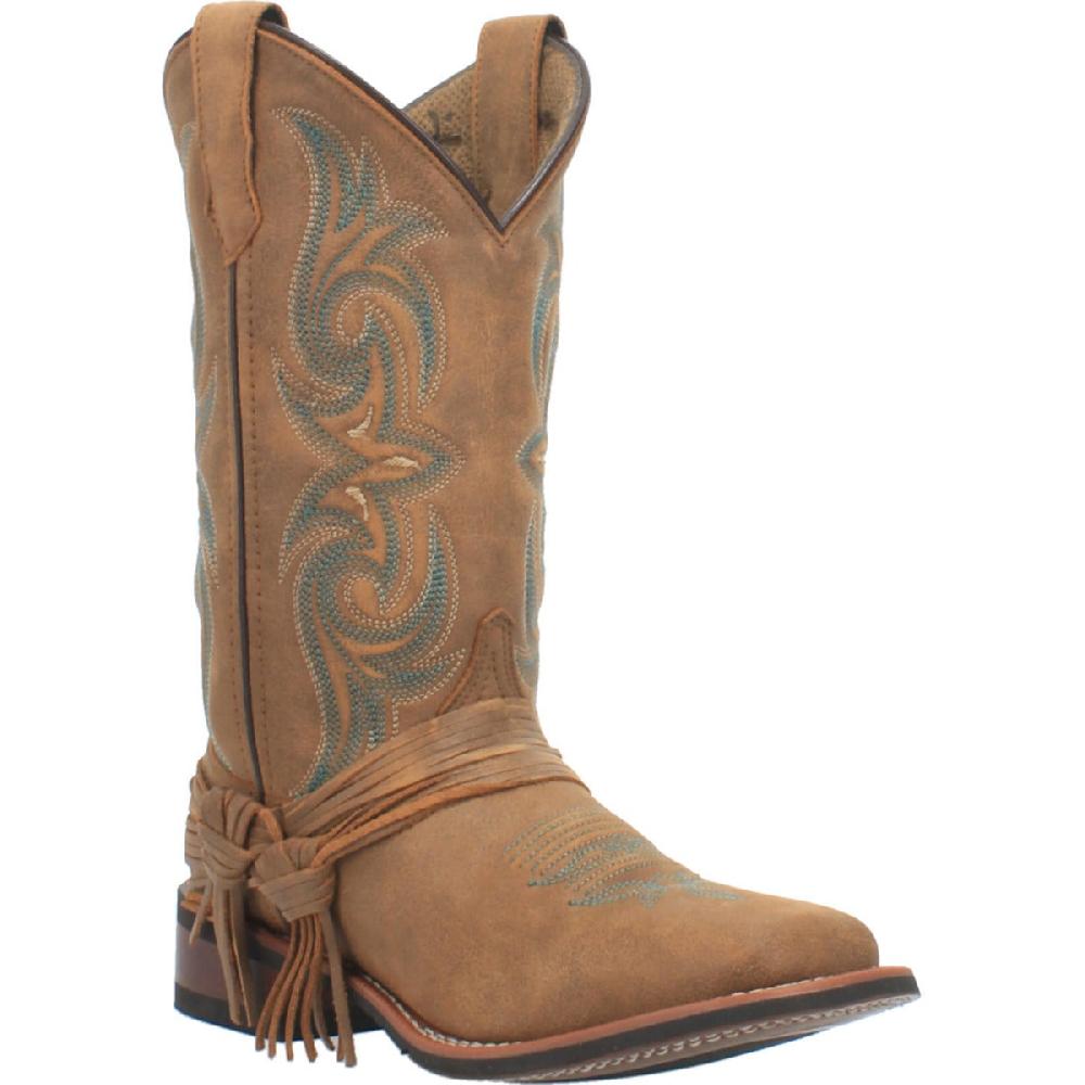 Dan Post Laredo Tan Sadie Womens Broad Square Toe Boots 5848