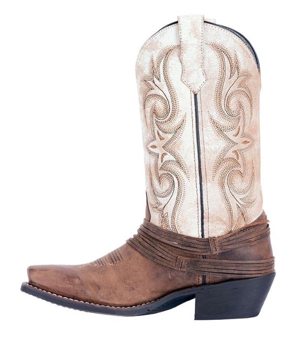 Dan Post Myra Sand With White Top Leather Womens Western Boots 51091