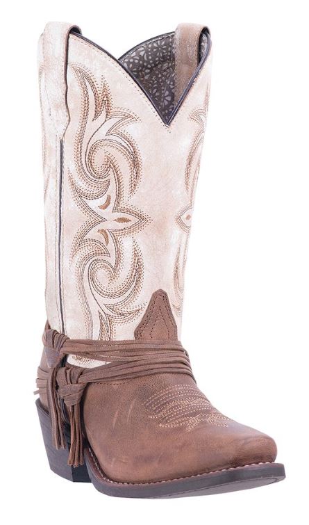 Dan Post Myra Sand with White Top Leather Womens Western Boots 51091