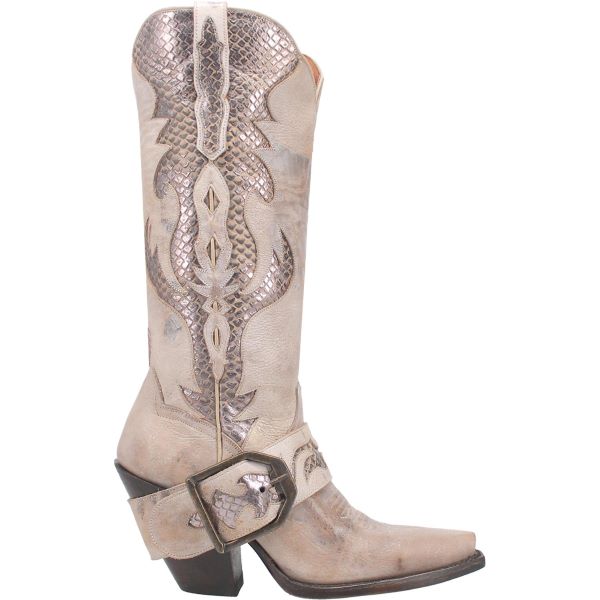 Dan Post Off White Sydney 15 Inch Women's Snip Toe Western Boots DP4204