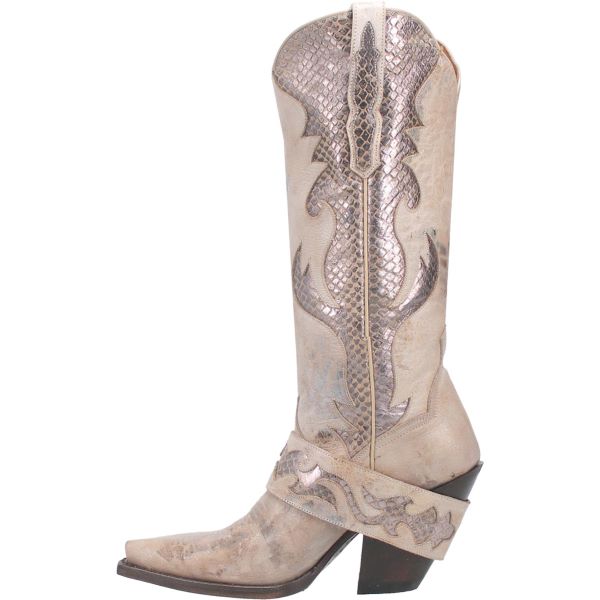 Dan Post Off White Sydney 15 Inch Women's Snip Toe Western Boots DP4204
