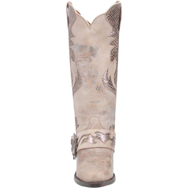 Dan Post Off White Sydney 15 Inch Women's Snip Toe Western Boots DP4204