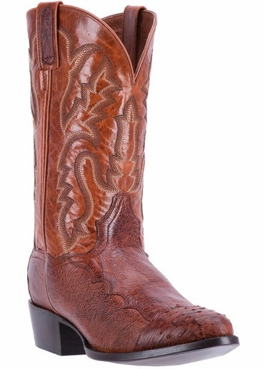 Dan Post Pugh Cognac Smooth Ostrich Foot Mens Western Boots DPP5210