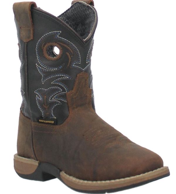 Dan Post Tan and Black Storms Eye Jr Childrens Boots DPC2969