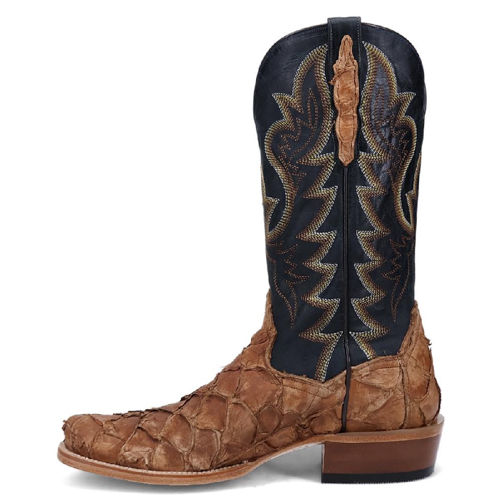 Dan Post Tan/Dark Blue Riggs Pirarucu 13 Inch Shaft Cutter Toe Men's Boots DP5021