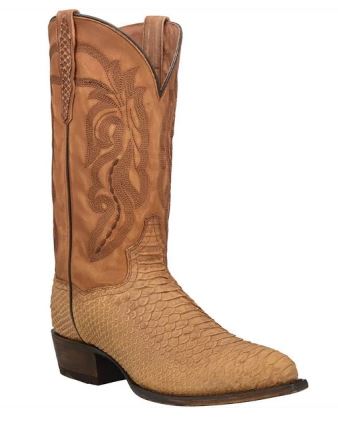 Dan Post Tan Python Print Mens Western Boots DP3396