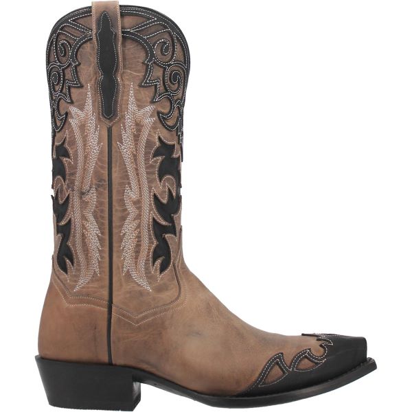 Dan Post Taupe Denton Mens Snip Toe Western Boots With Overlay DP3180