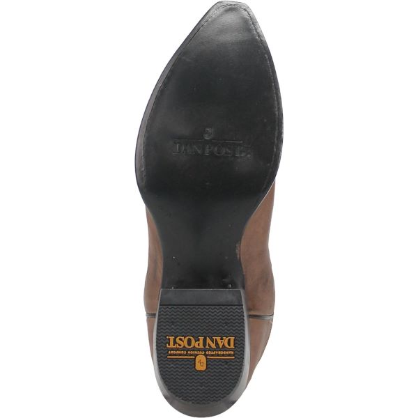 Dan Post Taupe Denton Mens Snip Toe Western Boots With Overlay DP3180