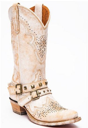 Dan Post White Women's Restless Western Snip Toe Boots DP4063