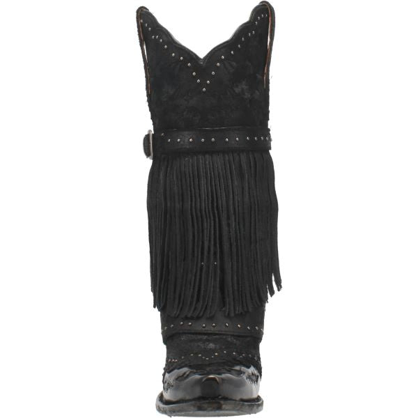 Danpost Black Bed Of Roses Womens Western Boots DP4047