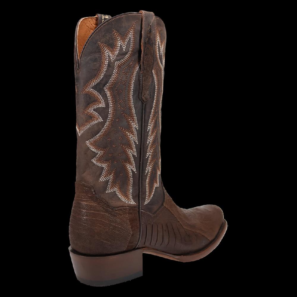 DanPost Brown/Brown Anders Ostrich Leg Men's 13 Inch 7-Toe Boots DP3103