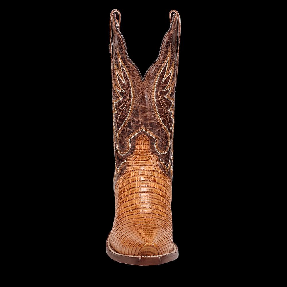 DanPost Tan/Brown Celine Women's 11 Inch Snip Toe Lizard Boots DP5103
