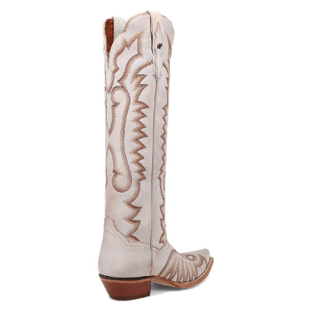 Danpost White Josie 19 Inch Women's Snip Toe Western Boots DP5107