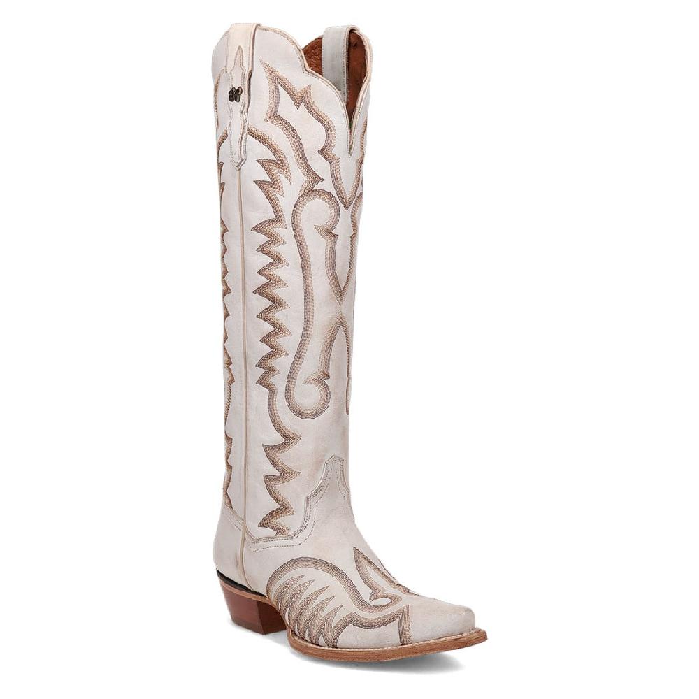 Danpost White Josie 19 inch Women's Snip Toe Western Boots DP5107